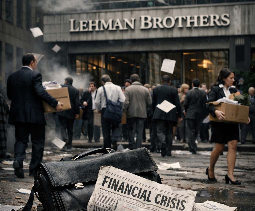 lehman brothers falling